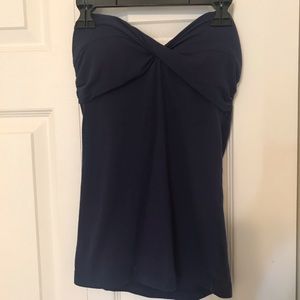 Blue Strapless Top